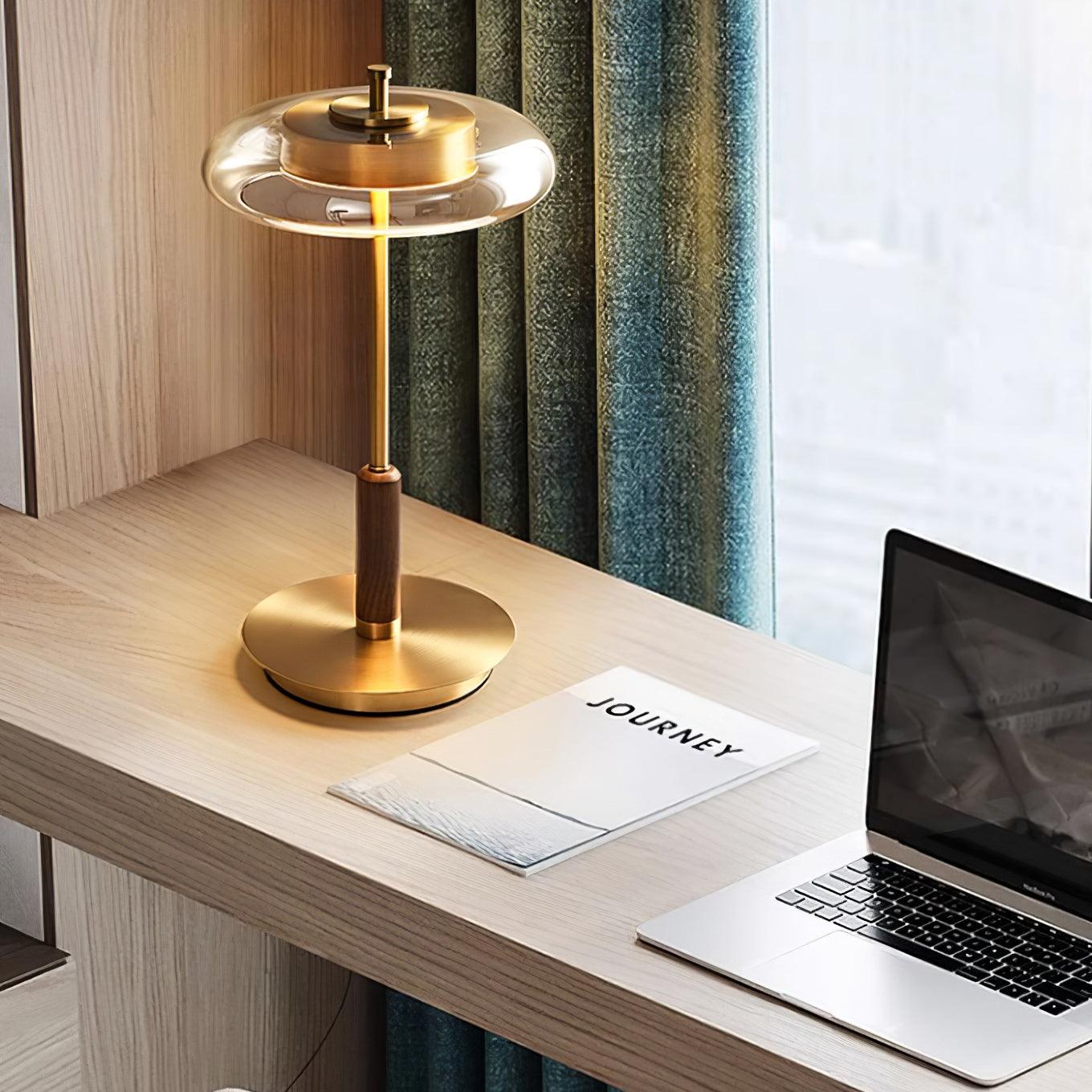Delira Tafellamp Glas en Messing Modern Design