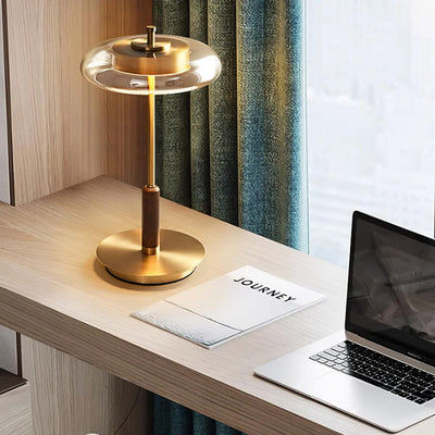 Delira Tafellamp Glas en Messing Modern Design