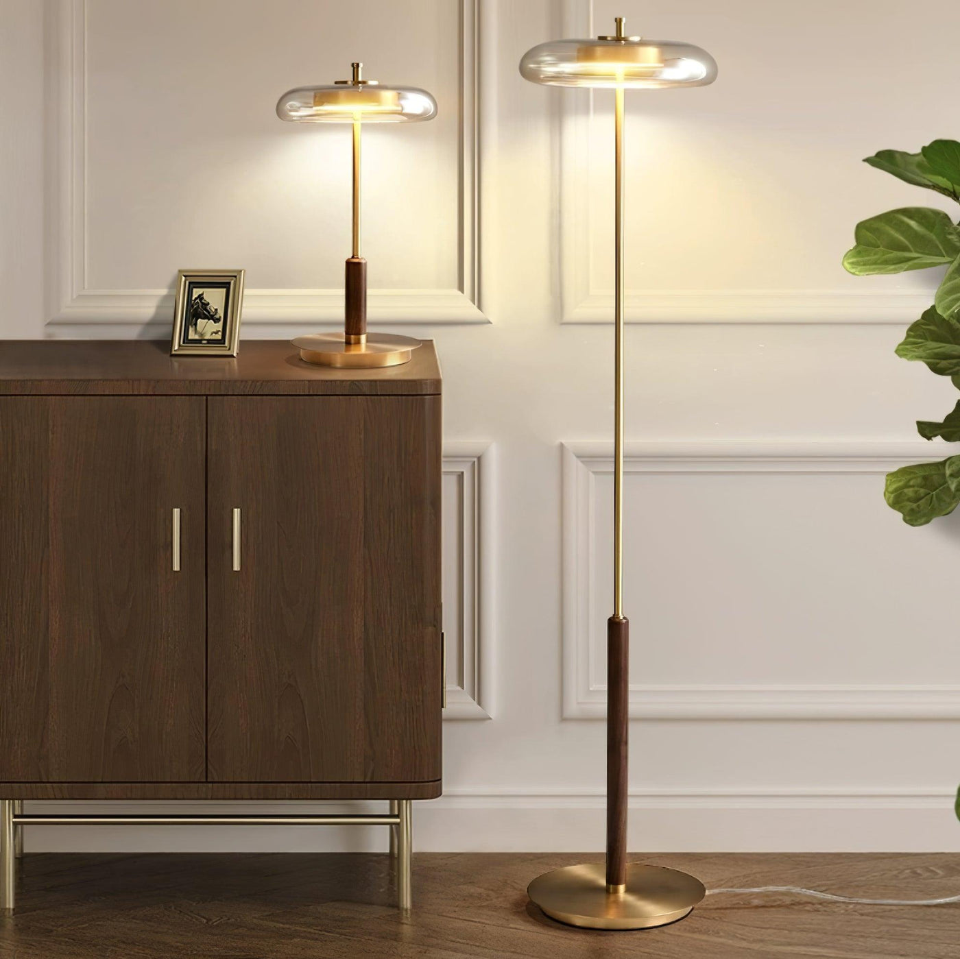 Delira Tafellamp Glas en Messing Modern Design