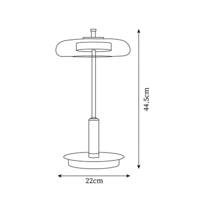 Delira Tafellamp Glas en Messing Modern Design