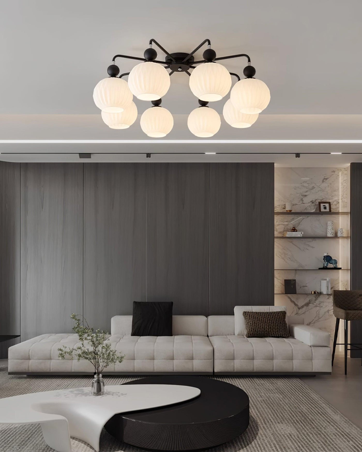 Delira Plafondlamp Glazen Pompoenvorm Design