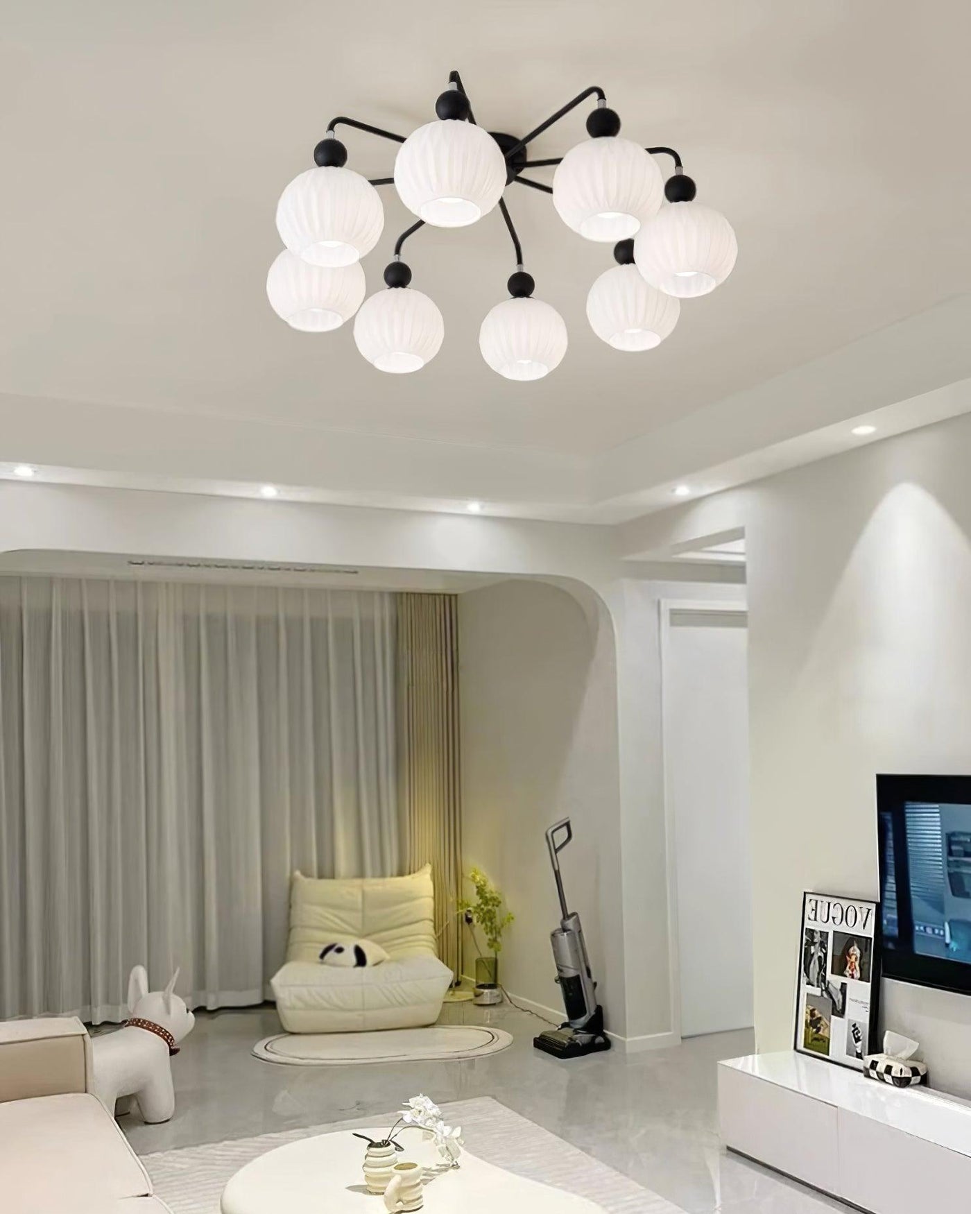 Delira Plafondlamp Glazen Pompoenvorm Design