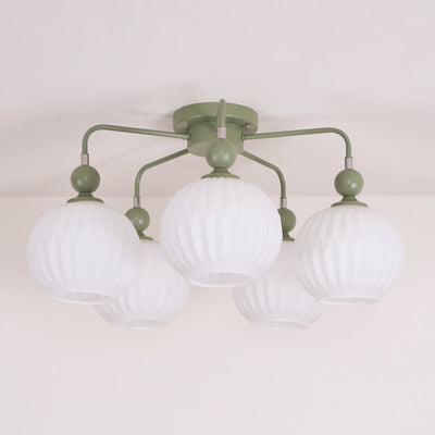 Delira Plafondlamp Glazen Pompoenvorm Design