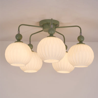 Delira Plafondlamp Glazen Pompoenvorm Design