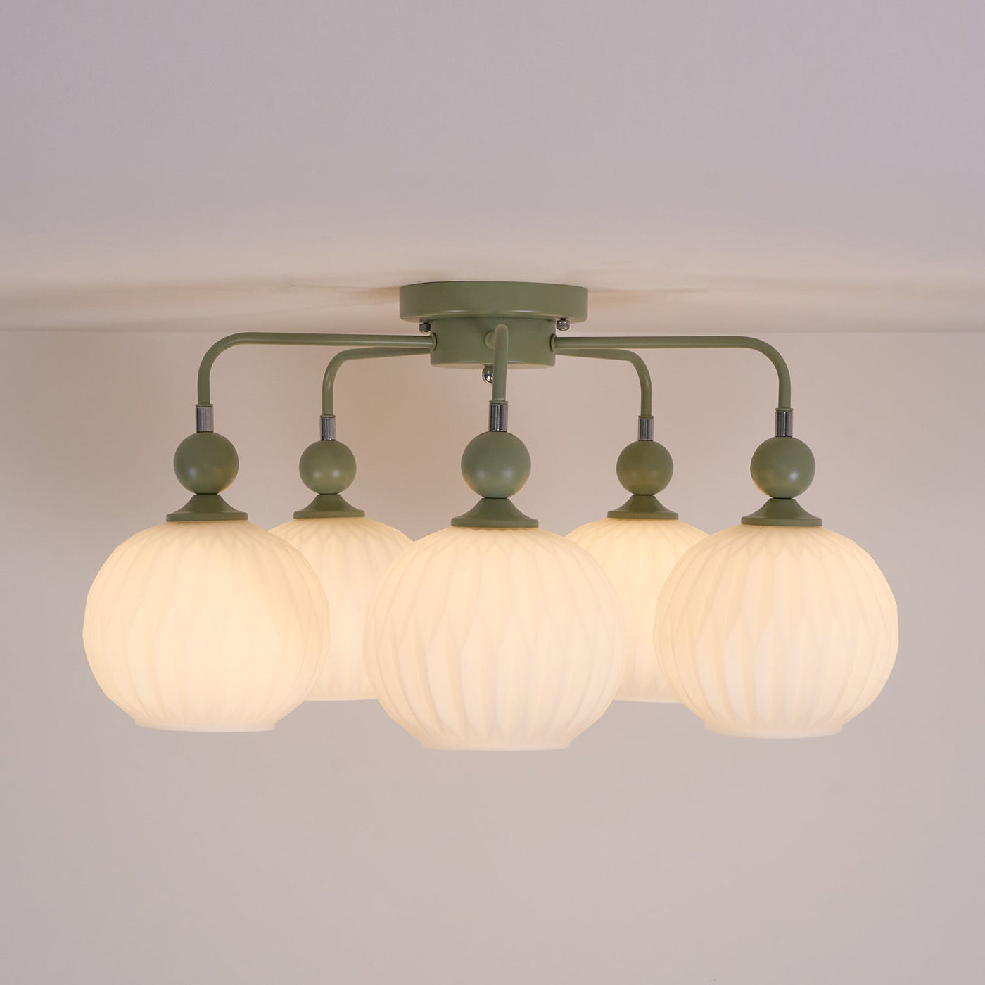 Delira Plafondlamp Glazen Pompoenvorm Design