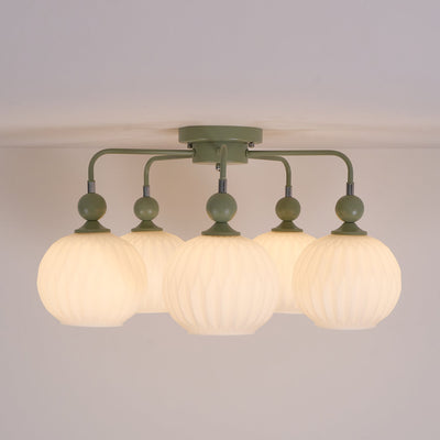 Delira Plafondlamp Glazen Pompoenvorm Design