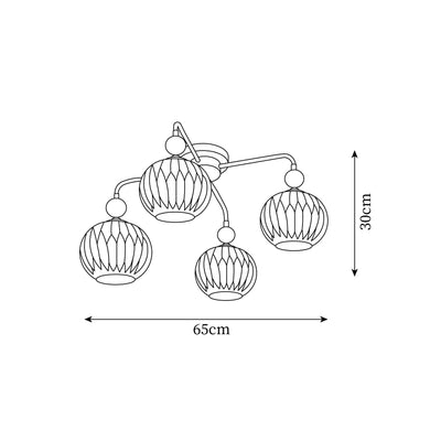 Delira Plafondlamp Glazen Pompoenvorm Design
