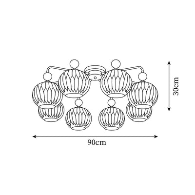 Delira Plafondlamp Glazen Pompoenvorm Design