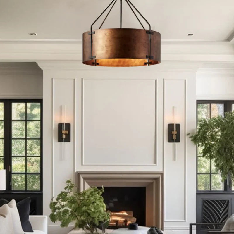 Delira Hanglamp Industrieel Brons Drumvorm