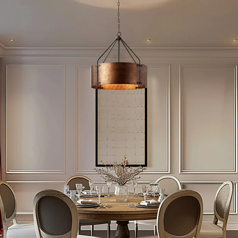 Delira Hanglamp Industrieel Brons Drumvorm