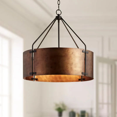 Delira Hanglamp Industrieel Brons Drumvorm