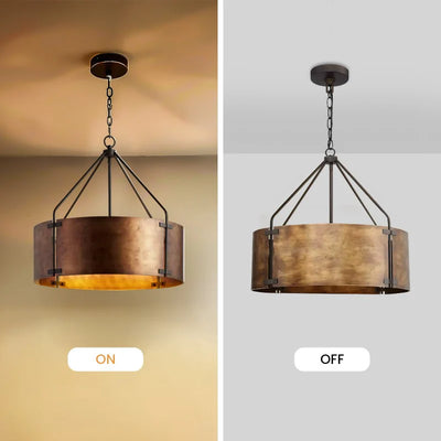 Delira Hanglamp Industrieel Brons Drumvorm