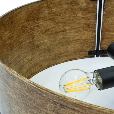 Delira Hanglamp Industrieel Brons Drumvorm