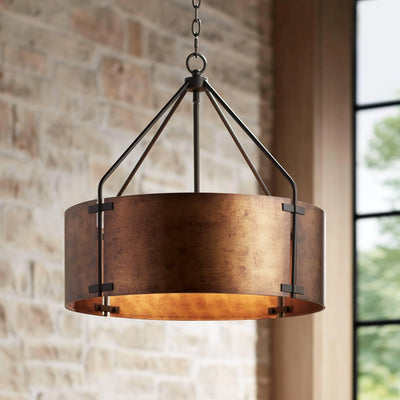 Delira Hanglamp Industrieel Brons Drumvorm