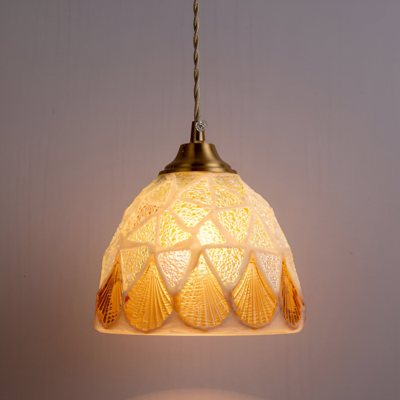 Delira Hanglamp Met Schelp En Messing
