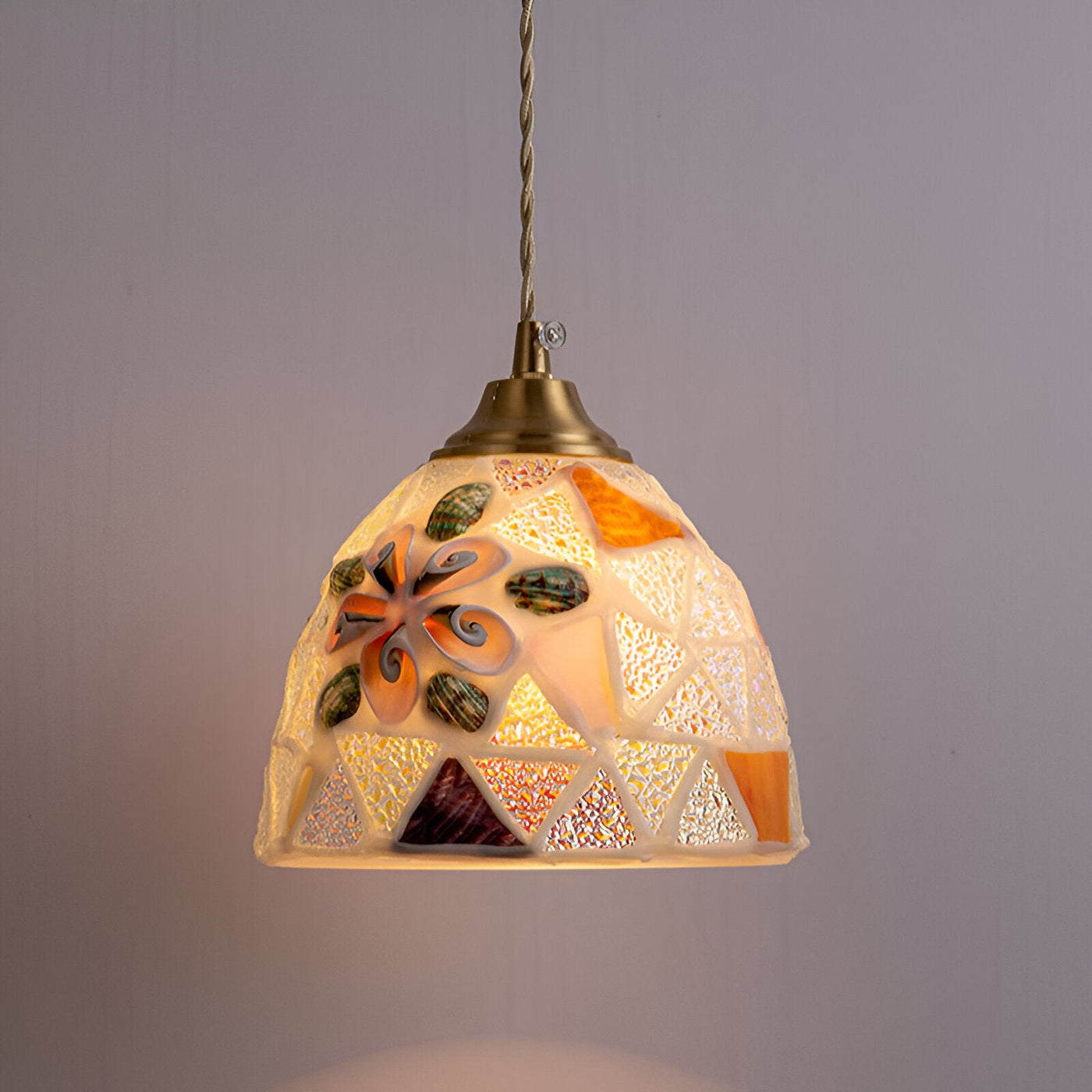 Delira Hanglamp Met Schelp En Messing