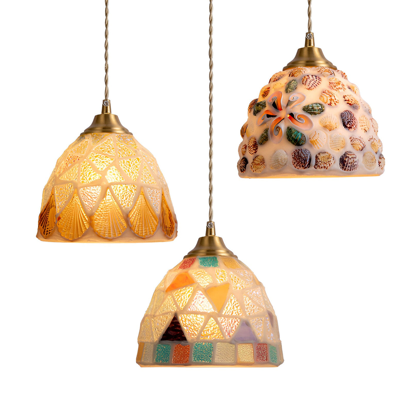 Delira Hanglamp Met Schelp En Messing