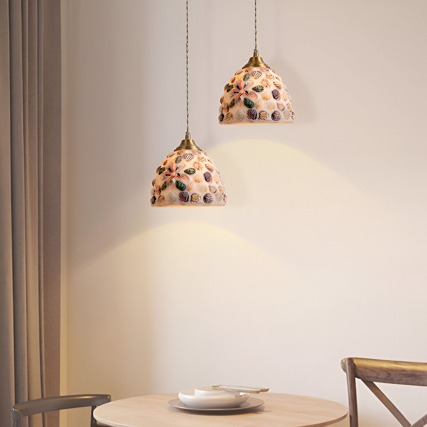 Delira Hanglamp Met Schelp En Messing