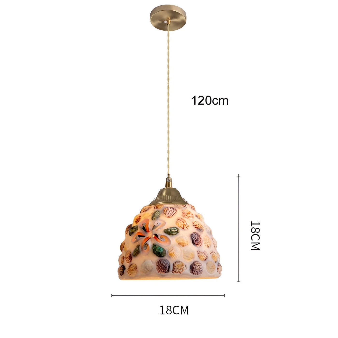 Delira Hanglamp Met Schelp En Messing