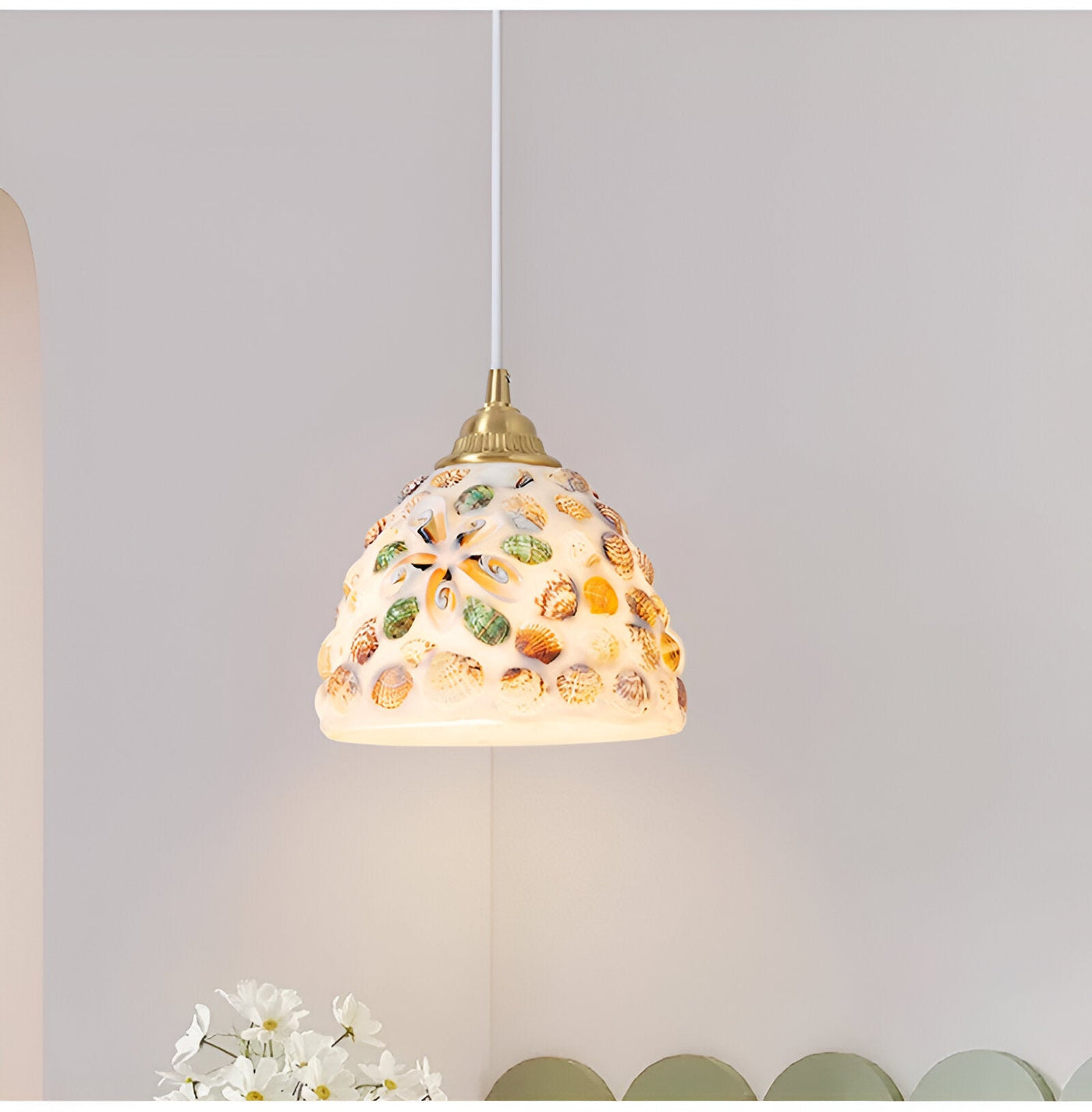 Delira Hanglamp Met Schelp En Messing