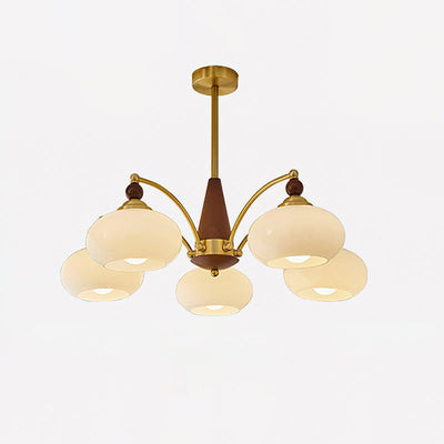 Delira Plafondlamp Retro Hout & Goudglas