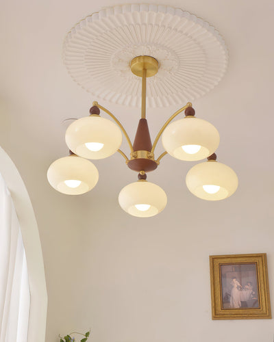 Delira Plafondlamp Retro Hout & Goudglas
