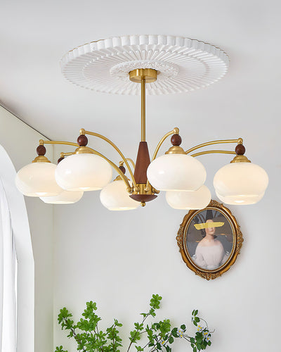 Delira Plafondlamp Retro Hout & Goudglas