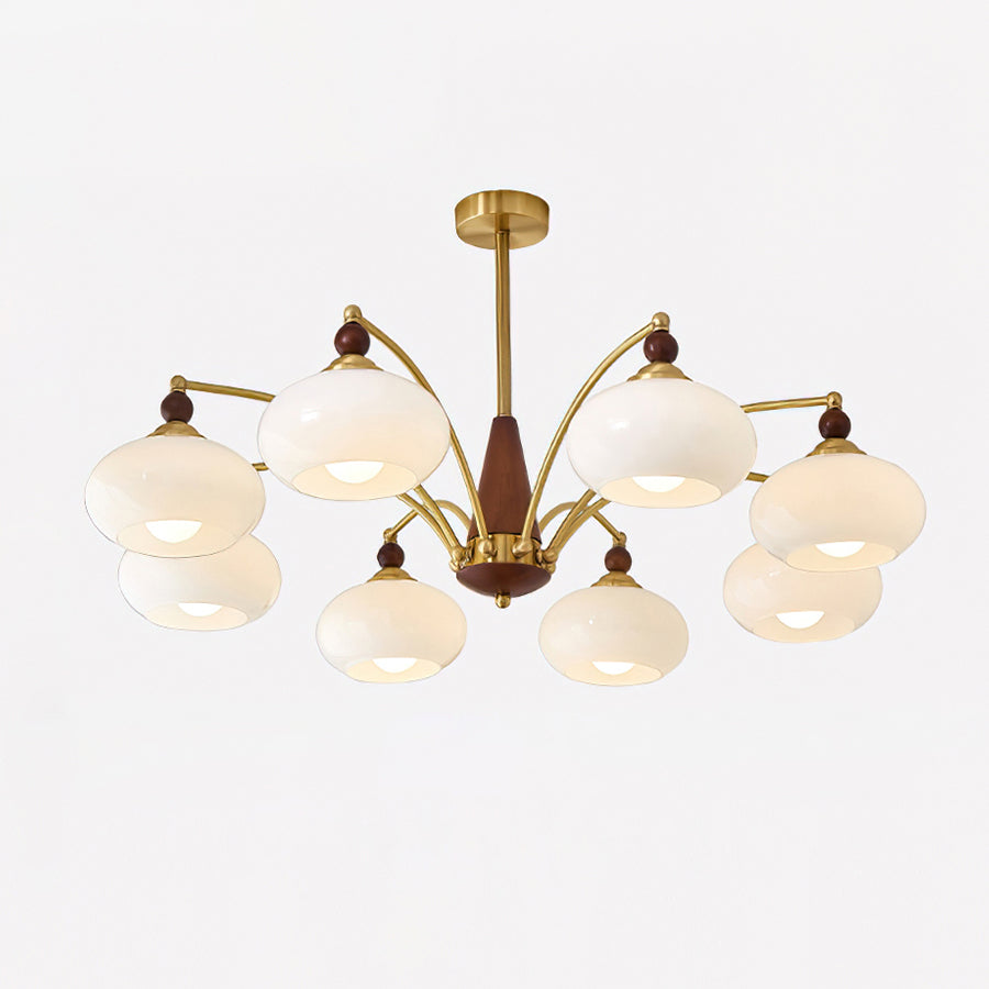 Delira Plafondlamp Retro Hout & Goudglas