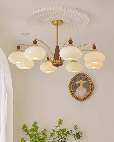 Delira Plafondlamp Retro Hout & Goudglas