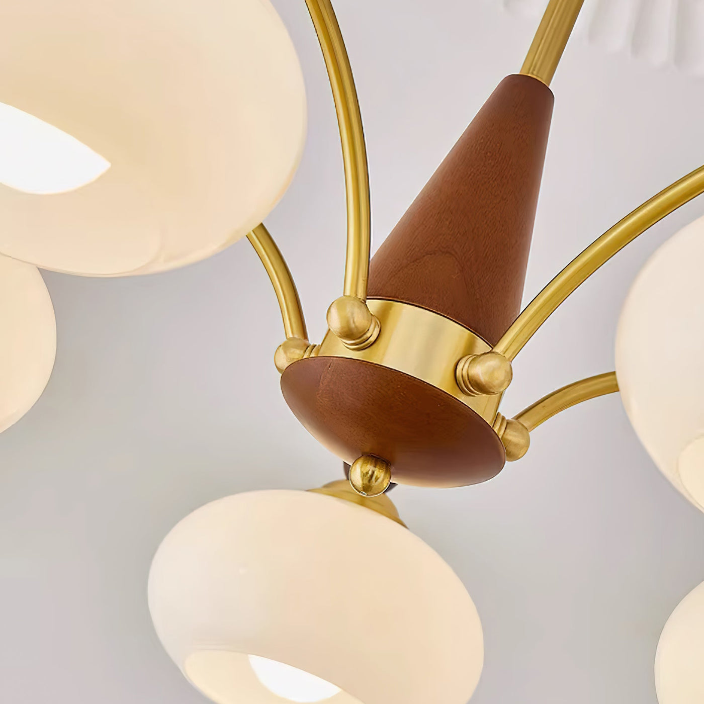 Delira Plafondlamp Retro Hout & Goudglas