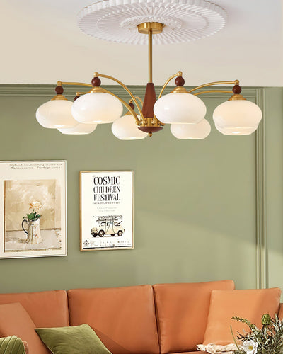 Delira Plafondlamp Retro Hout & Goudglas
