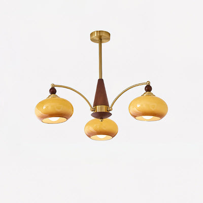 Delira Plafondlamp Retro Hout & Goudglas