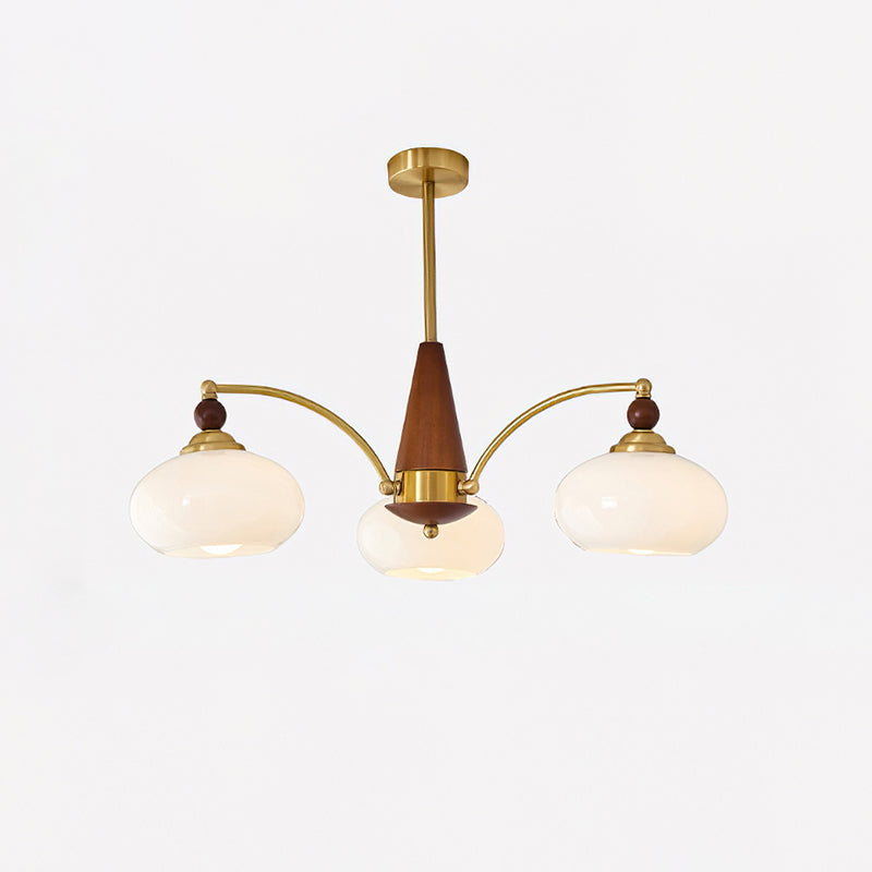 Delira Plafondlamp Retro Hout & Goudglas