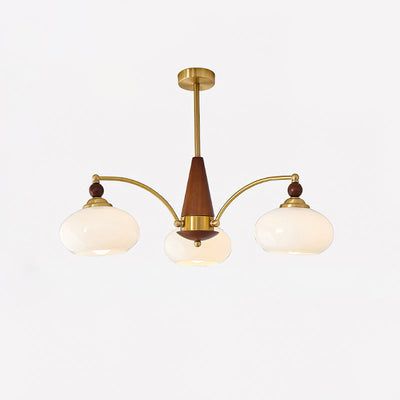 Delira Plafondlamp Retro Hout & Goudglas