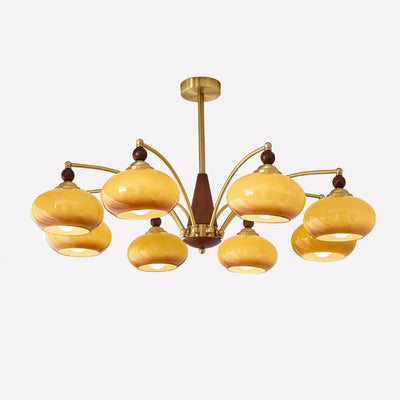 Delira Plafondlamp Retro Hout & Goudglas