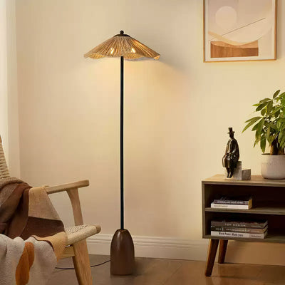 Delira Vloerlamp Met Raffia Kap