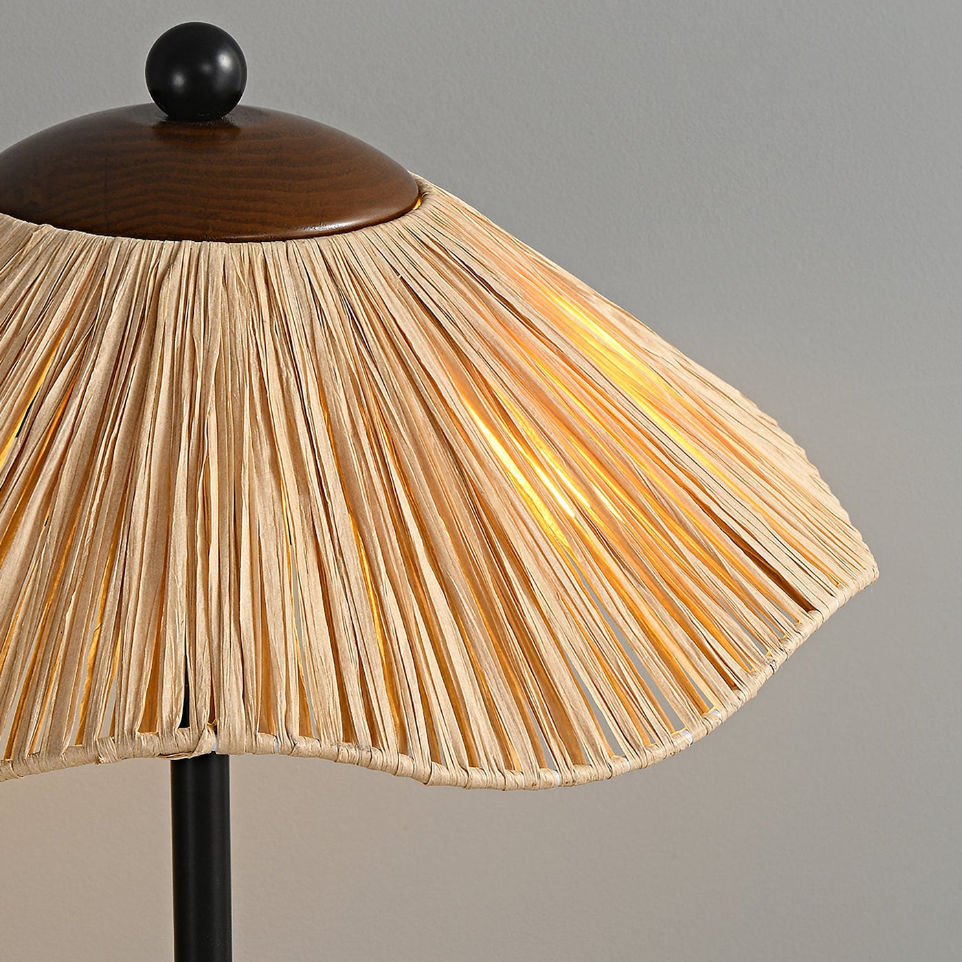 Delira Vloerlamp Met Raffia Kap