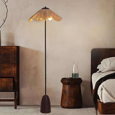 Delira Vloerlamp Met Raffia Kap