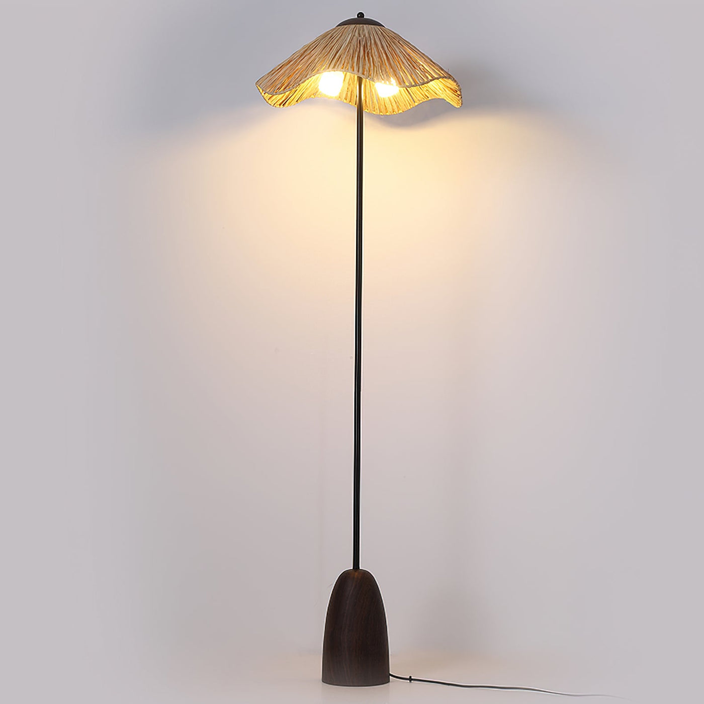 Delira Vloerlamp Met Raffia Kap