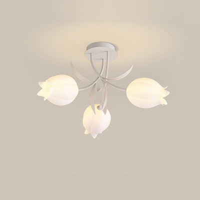 Delira Plafondlamp Bloemvormig Crèmekleurig