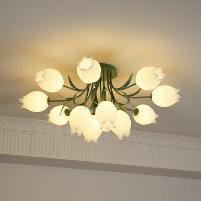 Delira Plafondlamp Bloemvormig Crèmekleurig