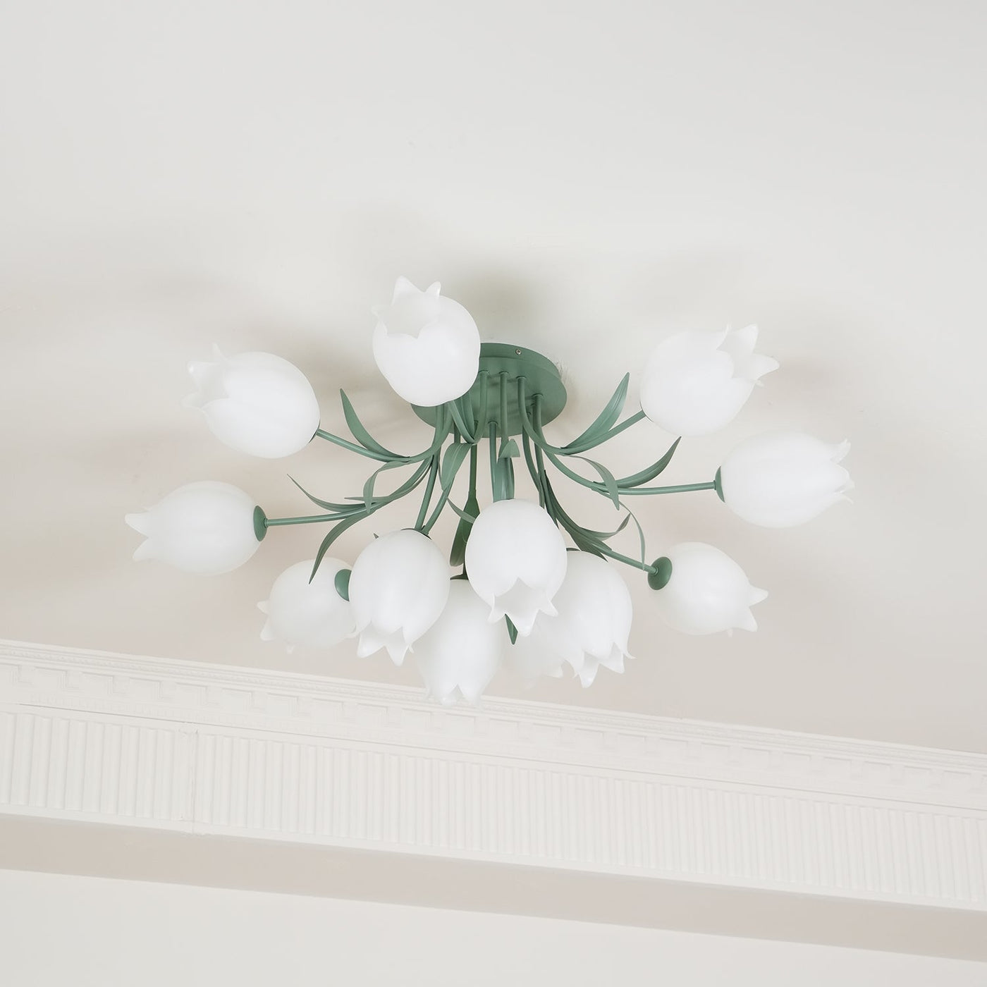 Delira Plafondlamp Bloemvormig Crèmekleurig