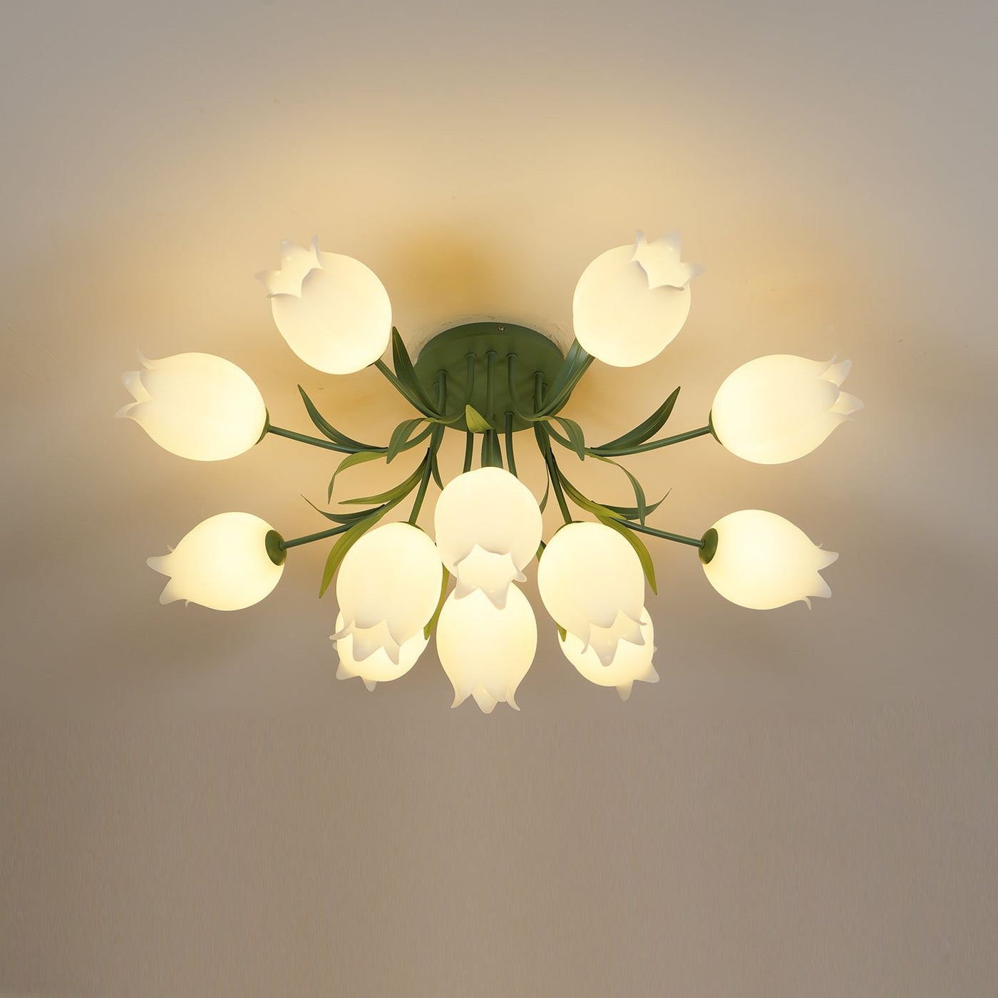 Delira Plafondlamp Bloemvormig Crèmekleurig