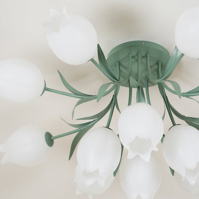 Delira Plafondlamp Bloemvormig Crèmekleurig