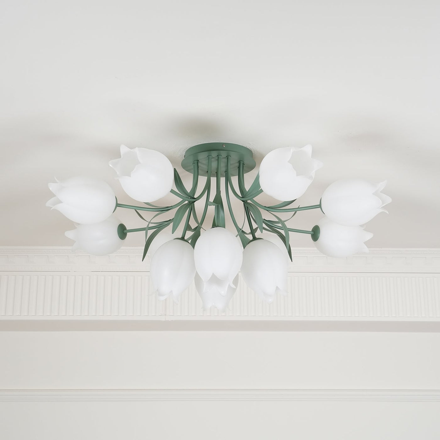 Delira Plafondlamp Bloemvormig Crèmekleurig