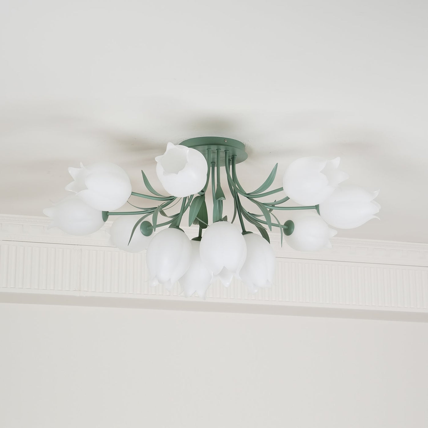 Delira Plafondlamp Bloemvormig Crèmekleurig