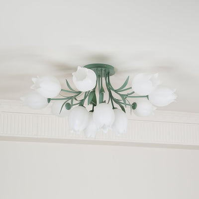 Delira Plafondlamp Bloemvormig Crèmekleurig