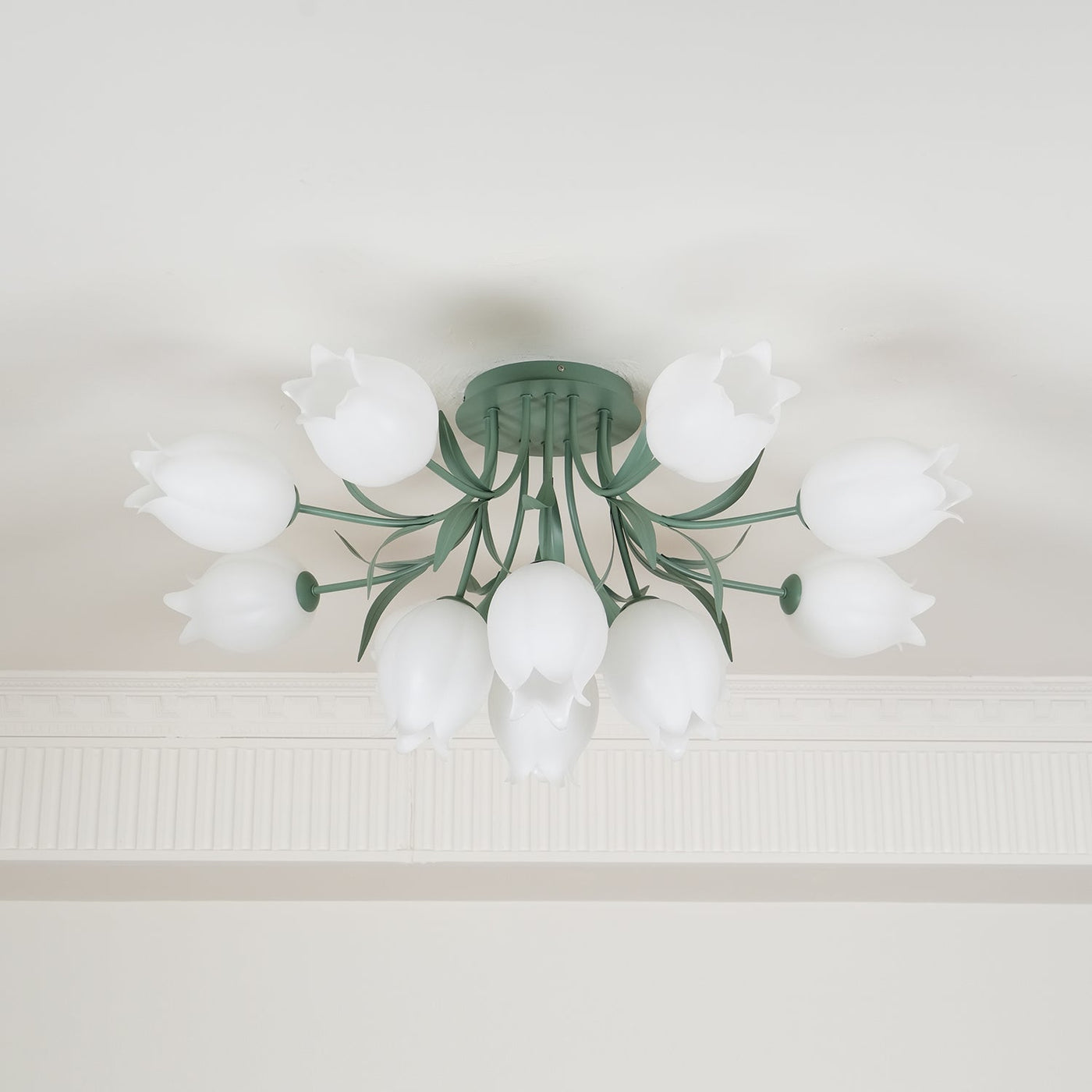 Delira Plafondlamp Bloemvormig Crèmekleurig