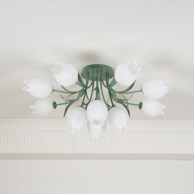 Delira Plafondlamp Bloemvormig Crèmekleurig