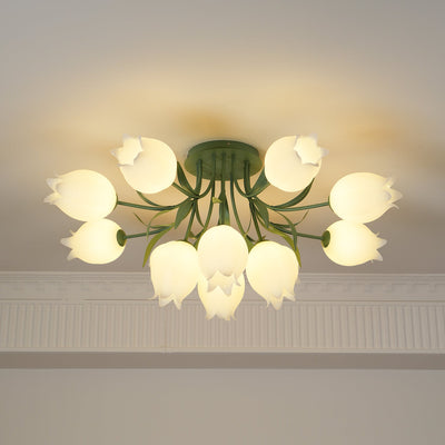 Delira Plafondlamp Bloemvormig Crèmekleurig